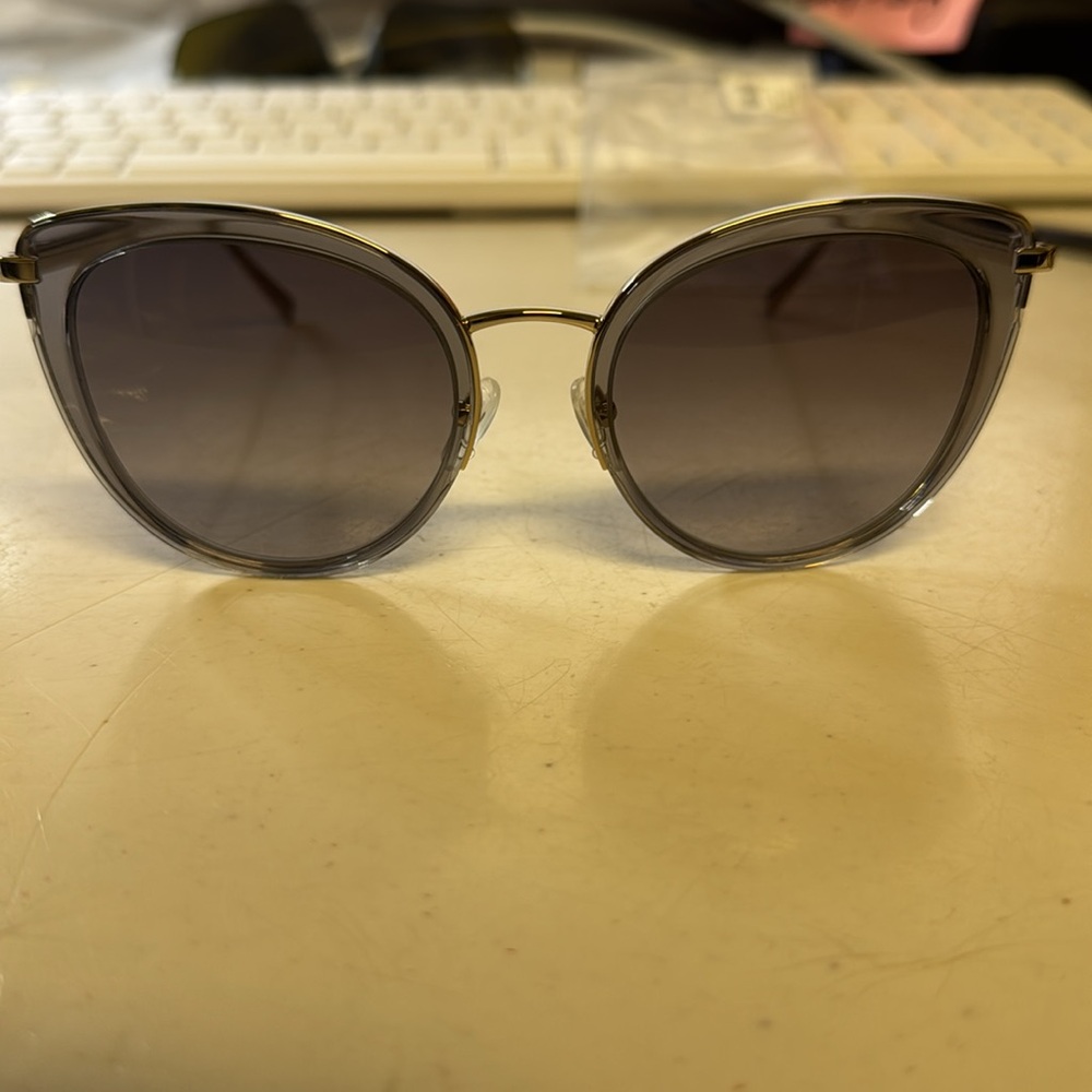 Longchamp Gray Gradient Lens Cat-Eye Sunglasses with Gold Accents - Picture 5 of 5